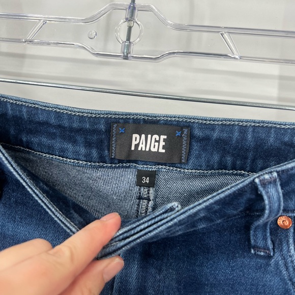 Paige Knockout Ultra High Rise Straight Leg Jeans in Solstice - Picture 4 of 8